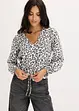 Kort bluse med rynkinger, bonprix