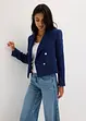Dobbelspent kort blazer med strukturmønster, bonprix