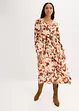 Midikjole med print med lurex, bonprix