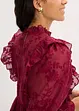Bluse med borderi, bonprix