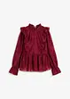 Bluse med borderi, bonprix