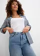 Wide Leg-jeans High Waist, cropped, bonprix