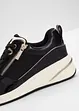Trendy sneakers fra Tamaris med glitrende overmateriale og detaljer i reptil- og lakkstil, Tamaris