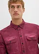 Langermet skjorte i 100% bomull i vasket look, bonprix