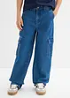 Loose Fit-cargojeans med regulerbar linning, Straight, bonprix