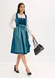 Dirndl med fløyel i midi-lengde (2-delt sett), bonprix