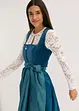 Dirndl med fløyel i midi-lengde (2-delt sett), bonprix