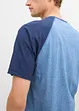 Henley T-skjorte med korte ermer, i vasket stil av 100% økologisk bomull, bonprix