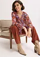 Chiffonbluse med volanger, bonprix