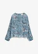 Chiffonbluse med rysjer, bonprix
