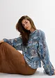 Chiffonbluse med rysjer, bonprix