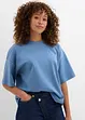Oversized topp i formstabil økologisk bomull, bonprix