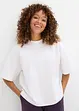 Oversized topp i formstabil økologisk bomull, bonprix