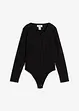 Ribbet body i 100% bomull, bonprix