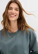 Sweatshirt med blondebesetning, bonprix