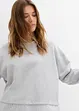 Sweatshirt med blusekant i falden, bonprix