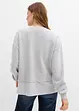 Sweatshirt med blusekant i falden, bonprix