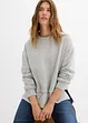 Sweatshirt med blusekant i falden, bonprix