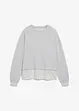 Sweatshirt med blusekant i falden, bonprix