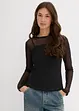 Langermet topp i mesh, bonprix