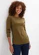Oversized topp i 100% økologisk bomull, bonprix