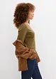 Oversized topp i 100% økologisk bomull, bonprix