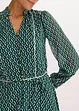 Chiffonkjole med kontrastpiping, bonprix
