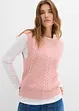 Strikket vest i bomullsmiks, bonprix