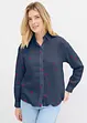 Musselin-bluse med hjertemønster, bonprix