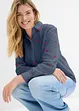 Musselin-bluse med hjertemønster, bonprix