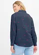 Musselin-bluse med hjertemønster, bonprix