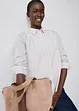 Skjortebluse med silkeandel, bonprix